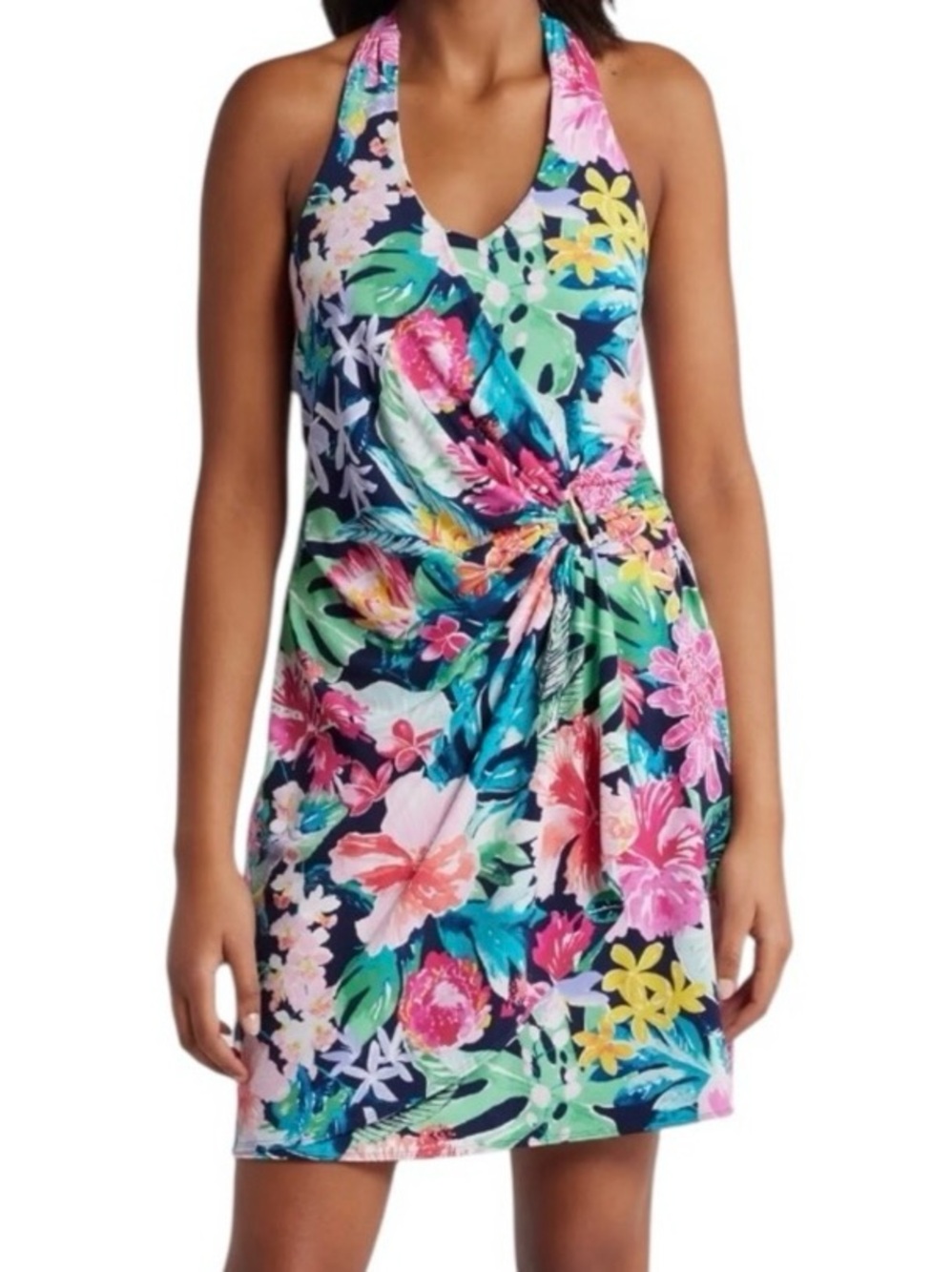 Tommy Bahama Clara Perfectly Paradise Faux Wrap Floral Dress Size Large NWT